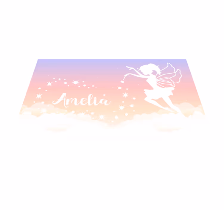 Personalized fairy cloud custom floor mat - TenStickers