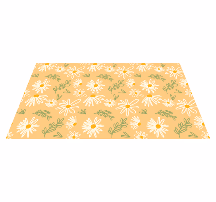 Cheerful Daisy Pattern floral rug - TenStickers