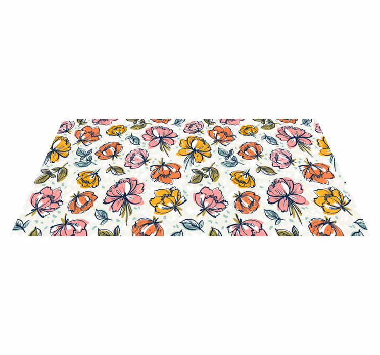 Blossoming garden design floral rug - TenStickers