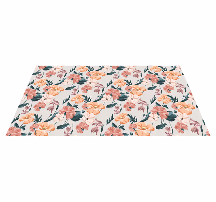 Floral rug botanical delight - TenStickers