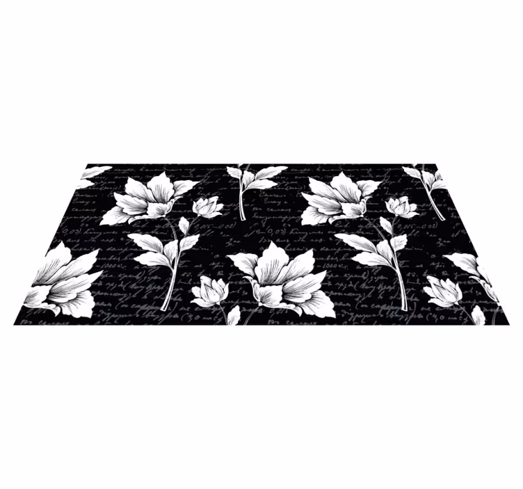 Floral rug with elegant botanical design - TenStickers
