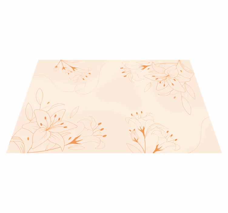 Elegant Botanical Component floral rug - TenStickers