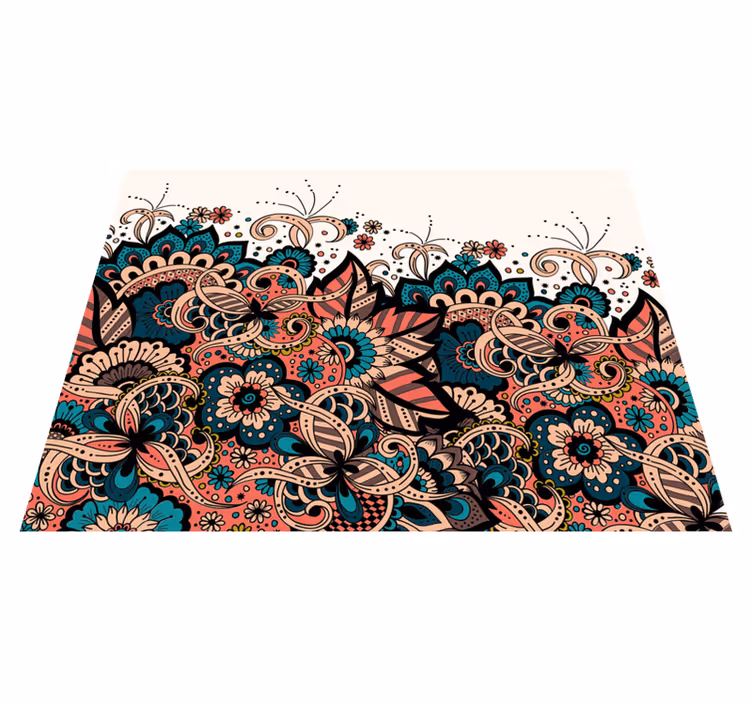ornament arabic floral style floral rug - TenStickers