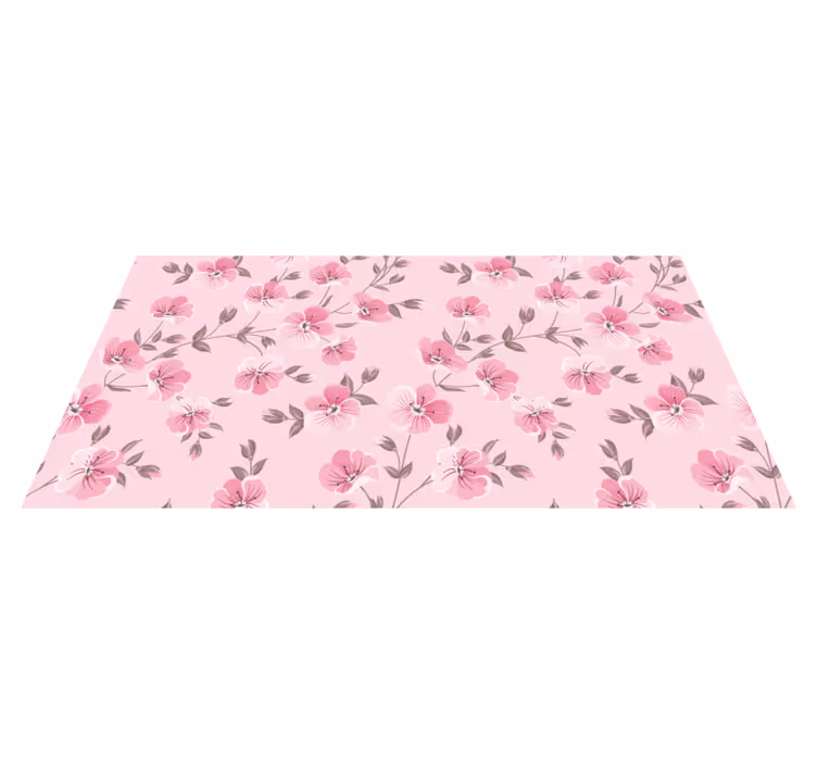 Blossom Pink Unity floral rug - TenStickers