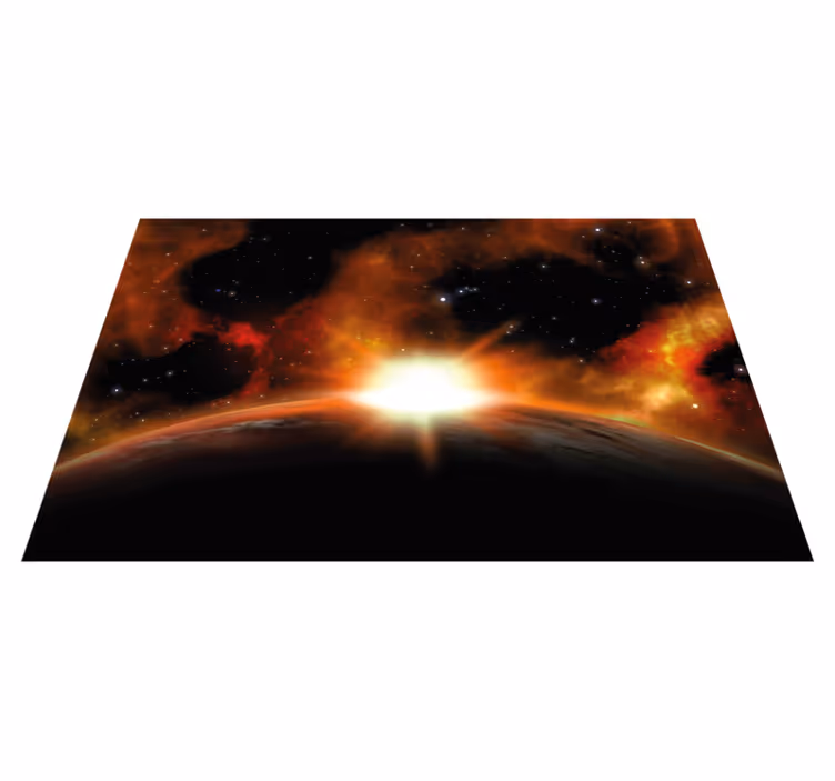 Celestial sunrise glow star rug - TenStickers