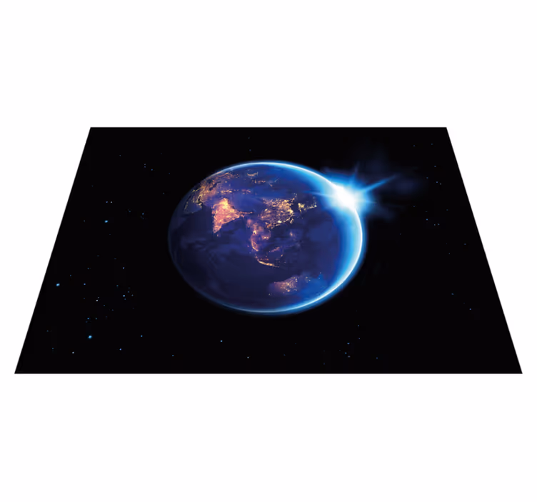 Earth Planet View map rug - TenStickers
