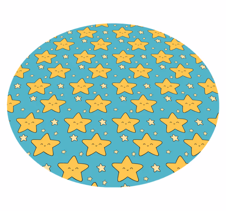 Cheerful Star Pattern kids rug - TenStickers