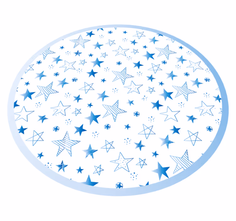 Starry Blue Pattern nursery rug - TenStickers