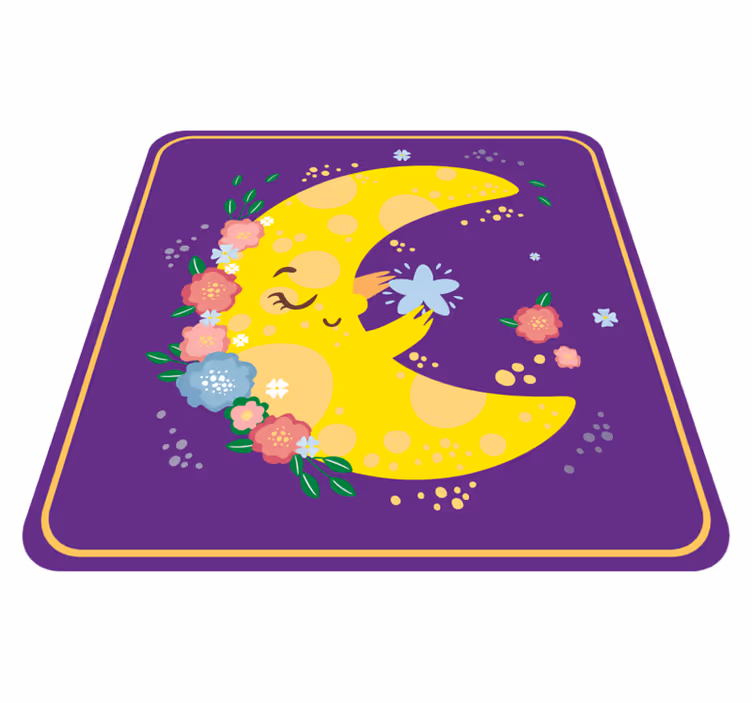Cheerful Moon Blossom star rug - TenStickers