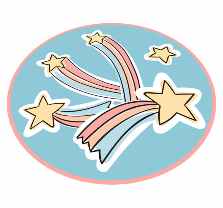COLORFUL RAINBOW STARS kids carpet - TenStickers