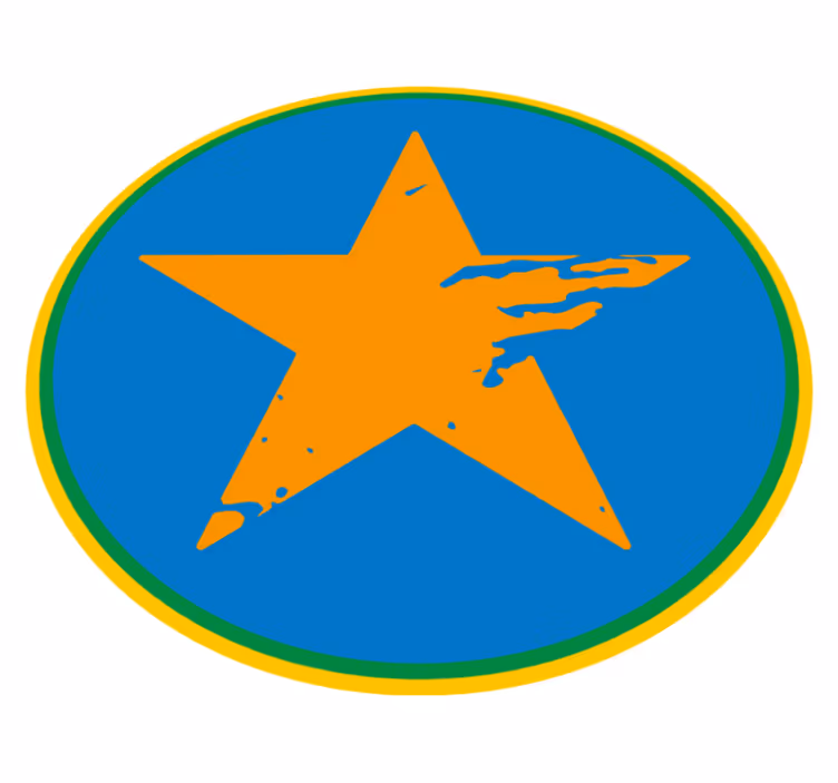 Blue Star Accent kids rug - TenStickers