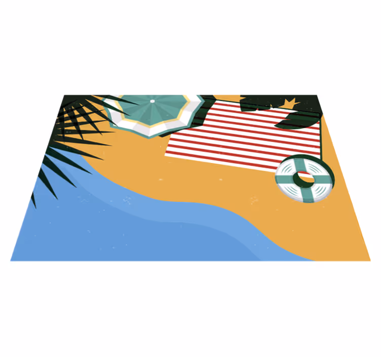 Beach Picnic Scene nature rug - TenStickers
