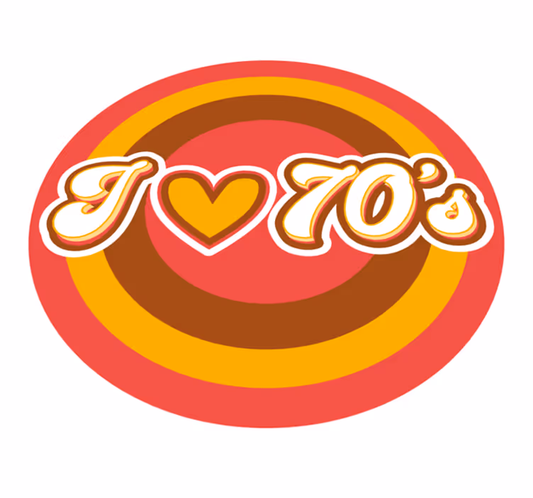 Retro Love Symbol vintage rug - TenStickers