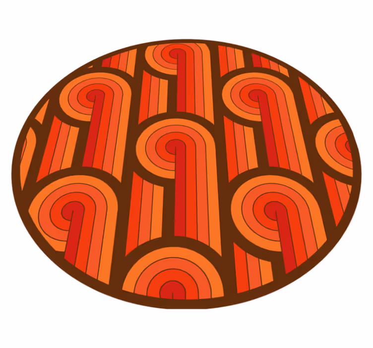Stripy shapes  vintage rug - TenStickers