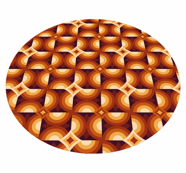 Vibrant Circle Pattern geometric rug - TenStickers