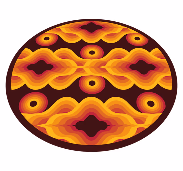 Vintage Spiral Motif mosaic rug - TenStickers