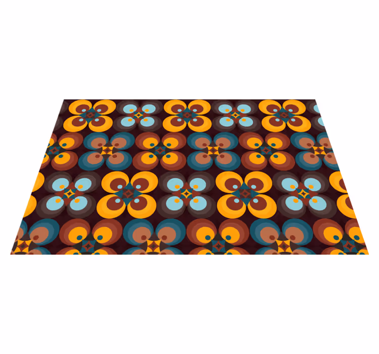 Colorful Circular Pattern tile carpet - TenStickers