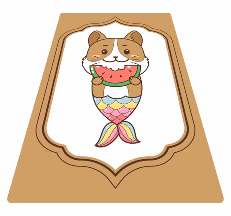 Cute Mermaid Character animal mat - TenStickers