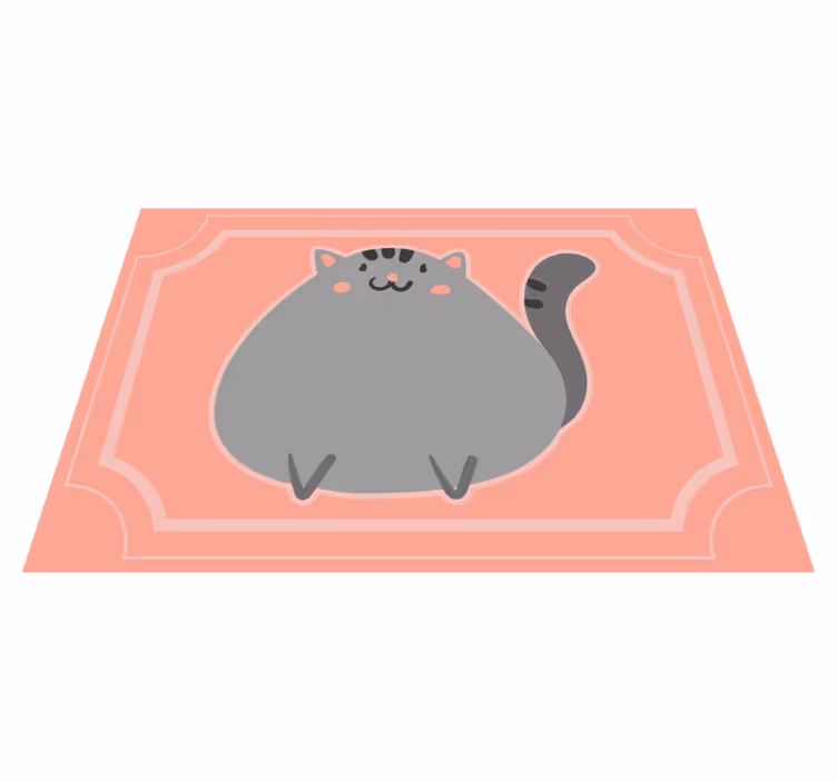 Adorable Feline Artwork kids rug - TenStickers