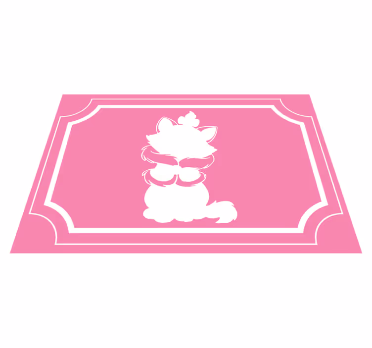 Cute Cat Silhouette kids rug - TenStickers