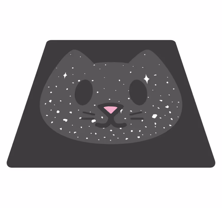 Cute Cat Face nursery rug - TenStickers