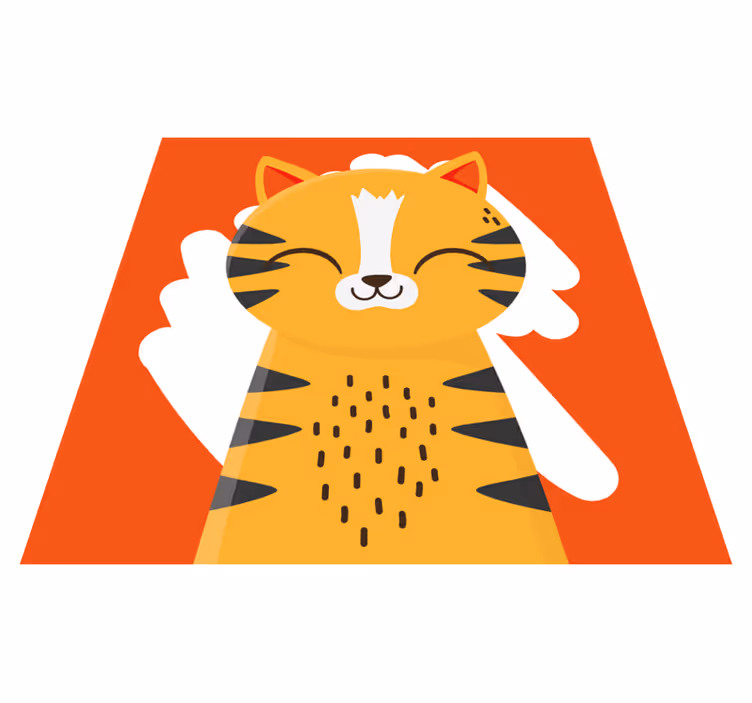 Happy Tiger Design nursery rug - TenStickers