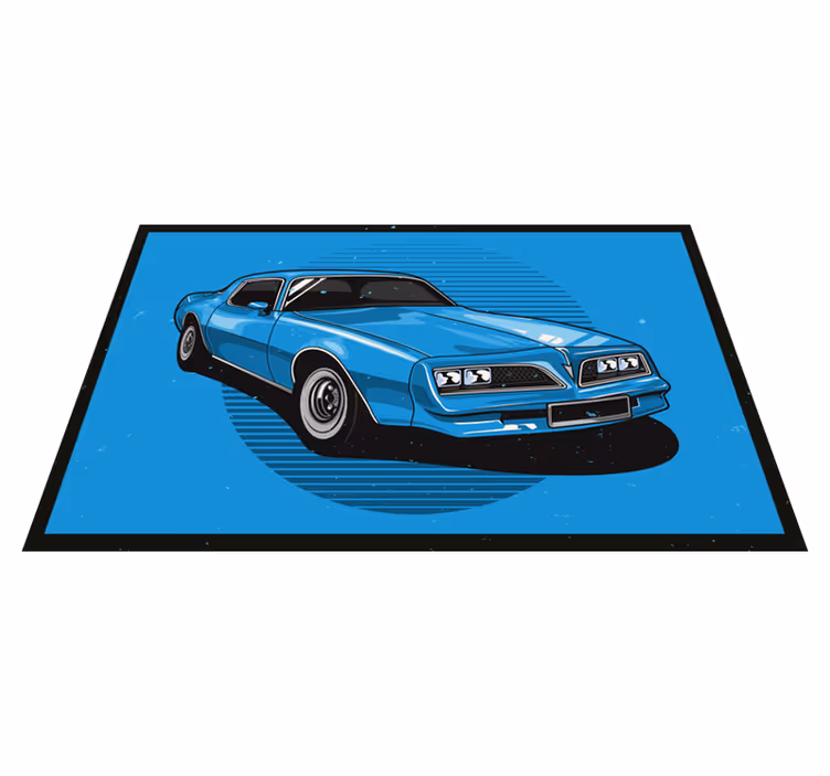 Timeless Azure Automobile blue rug - TenStickers