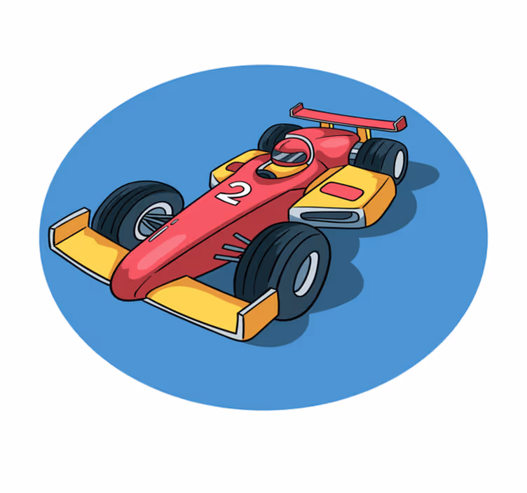 Race Car Madness teenage bedroom rug - TenStickers