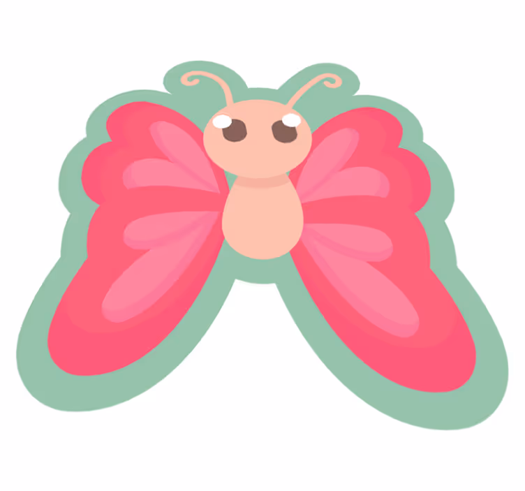 Bright Butterfly Fantasy kids carpet - TenStickers