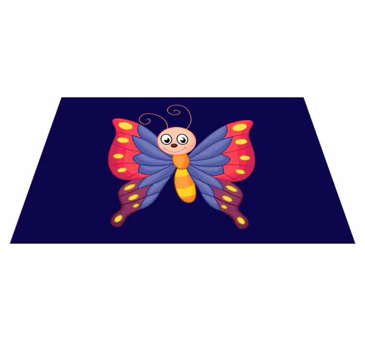 Happy butterfly flying kids carpet - TenStickers