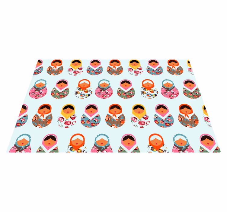 Vibrant Matryoshka Dolls ethnic rug - TenStickers