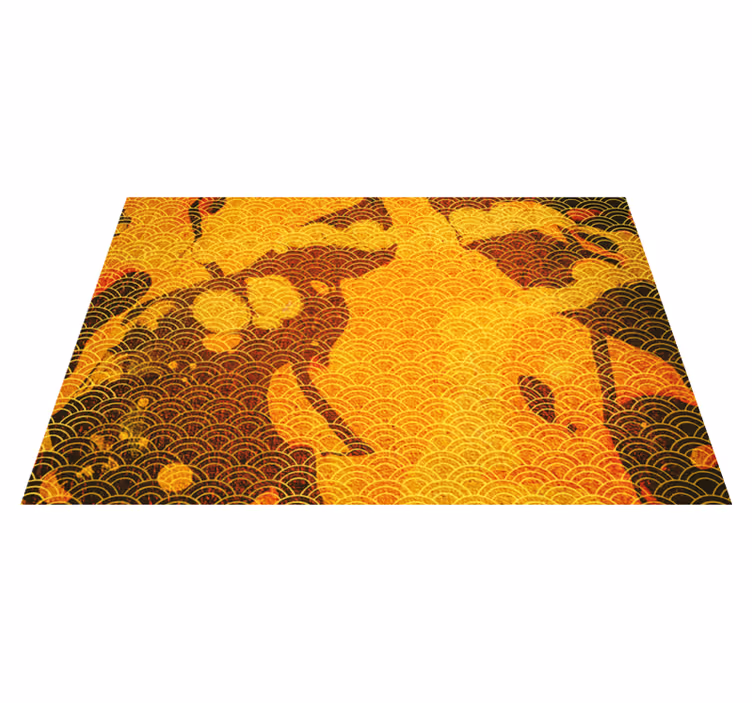 Japanese Seigaiha ethnic rug - TenStickers