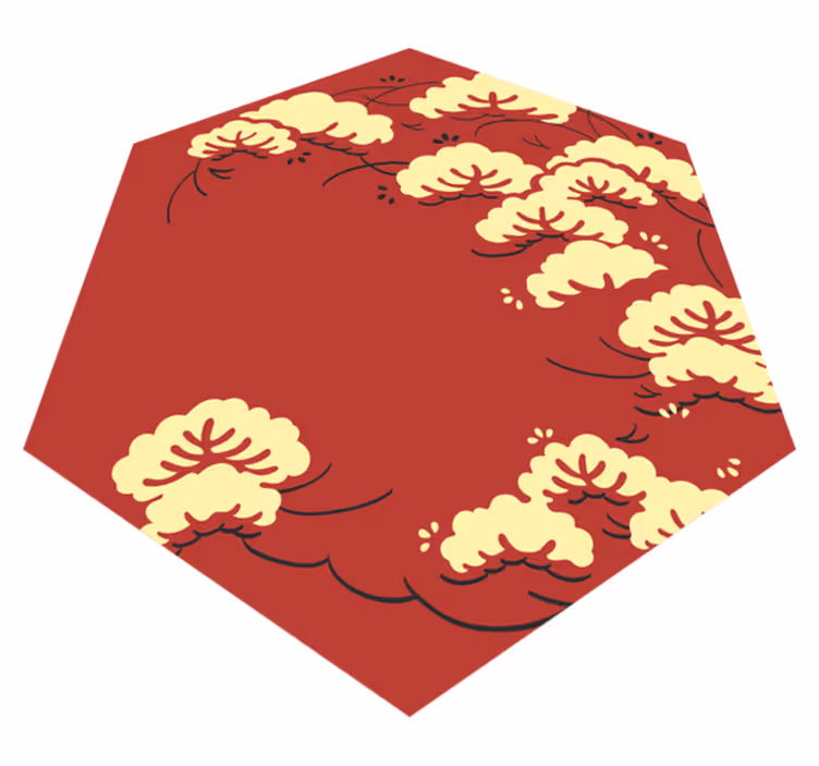 Floral rug with cloud floral design - TenStickers