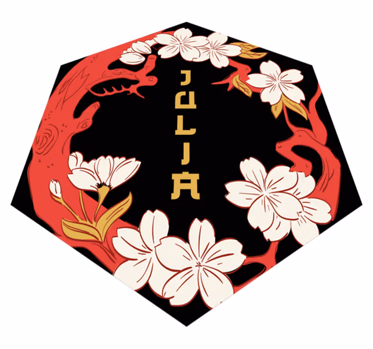 Personalized Floral Harmony custom floor mat - TenStickers