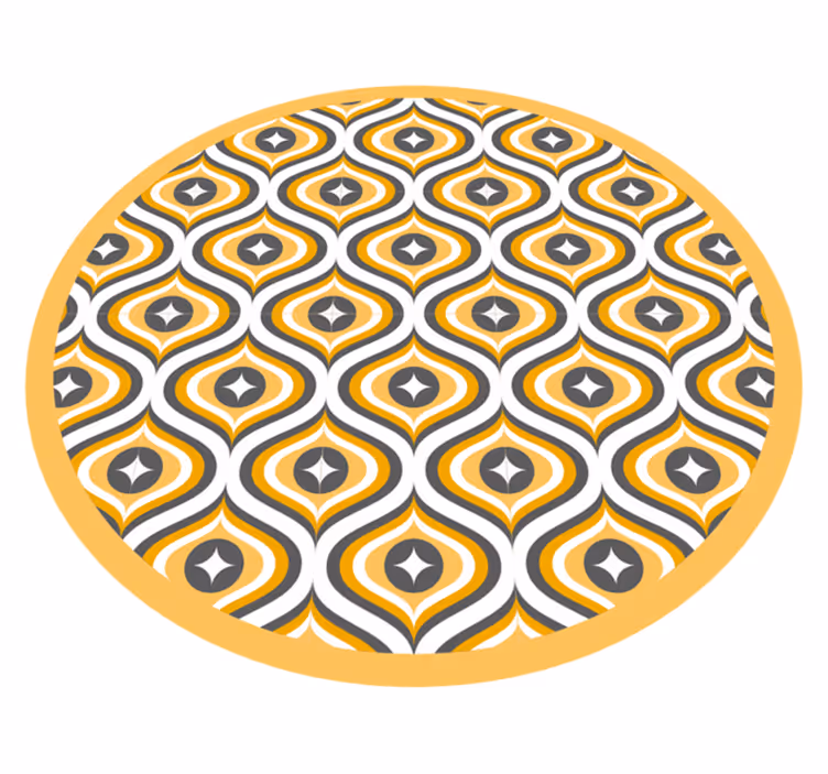 Curvy Jewel Pattern geometric rug - TenStickers