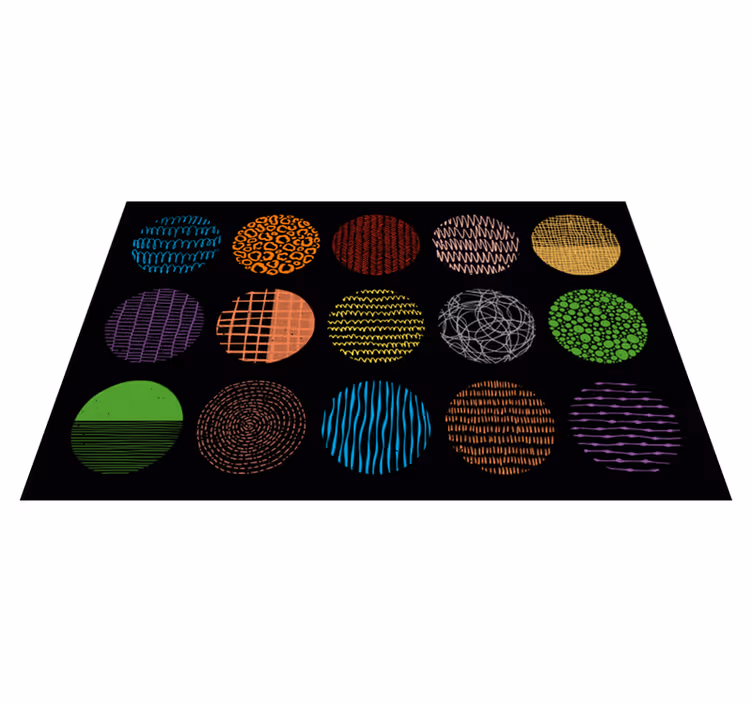 Vibrant Pattern Collection modern rug - TenStickers
