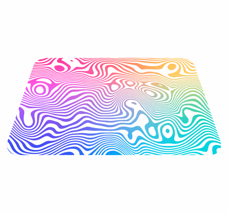 Lively Wave Elements stripes rug - TenStickers