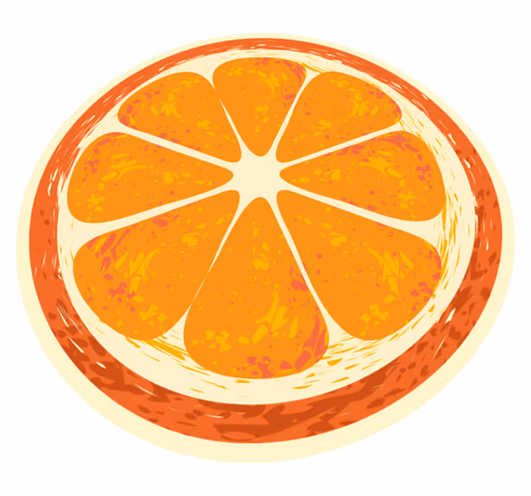 Orange Slice Pattern kitchen mat - TenStickers