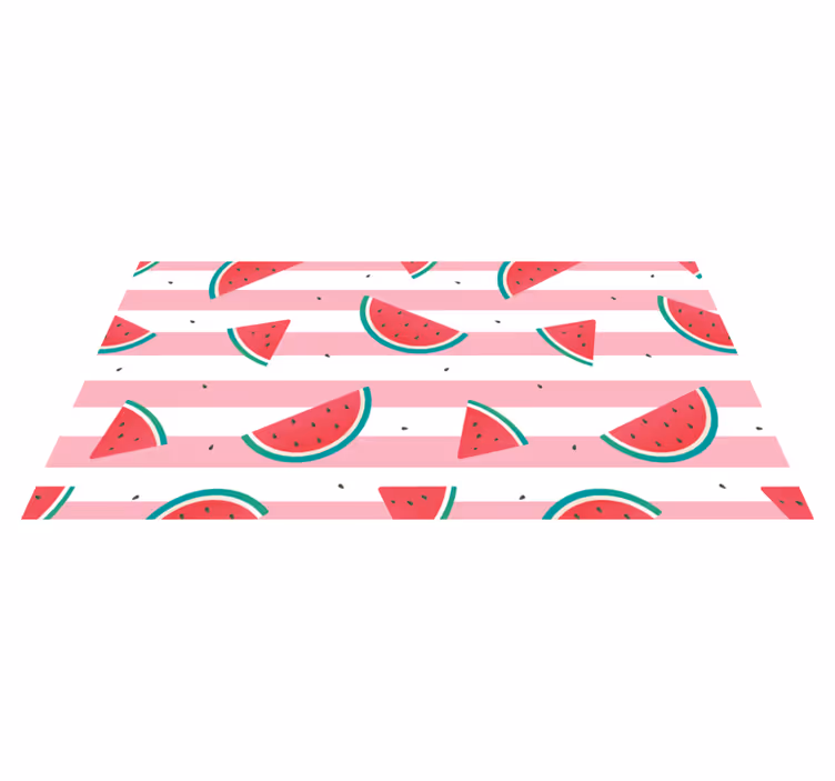 Watermelon Slice Illustration kitchen mat - TenStickers