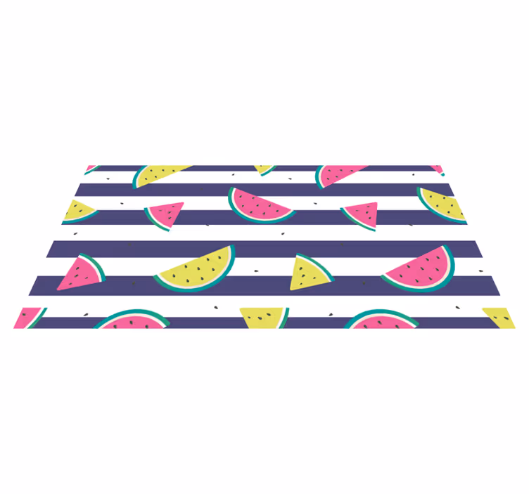 Colorful Watermelon Pattern kitchen vinyl mat - TenStickers