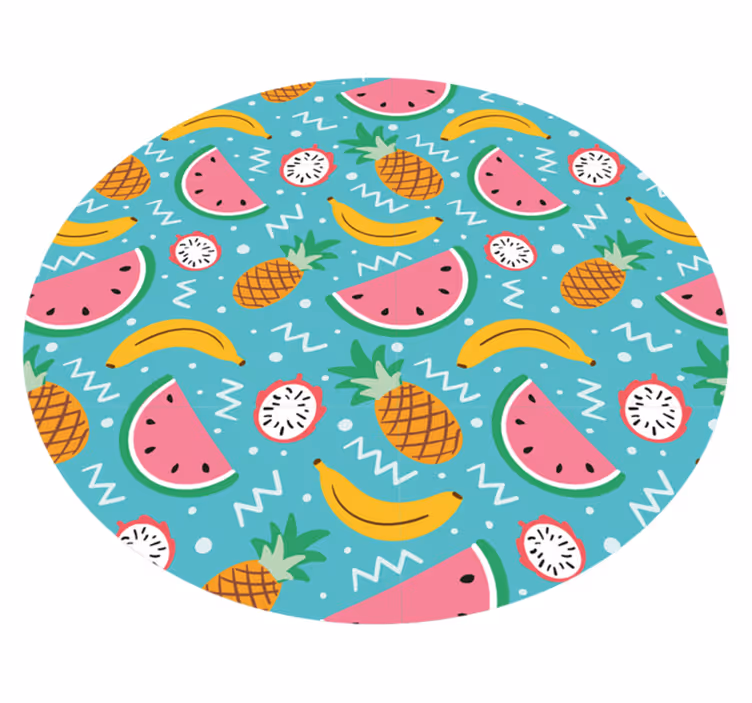 Exotic fruits mix kitchen floor tiles - TenStickers