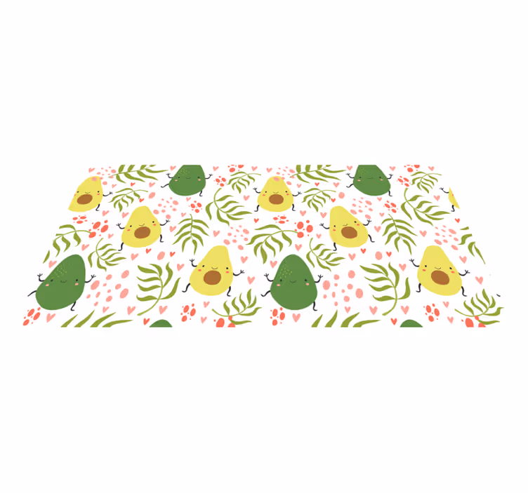 Cute Avocado Pattern kids rug - TenStickers