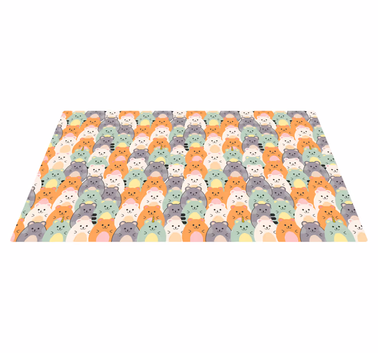 Adorable animal expressions entrance hall rug - TenStickers
