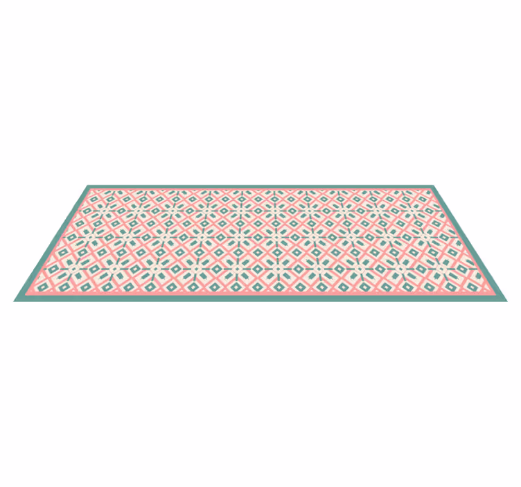 Vibrant geometric rug design geometric rug - TenStickers