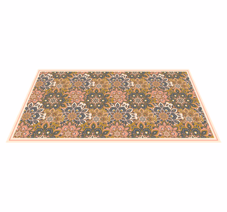 Botanical Emblem Sophistication mandala rug - TenStickers