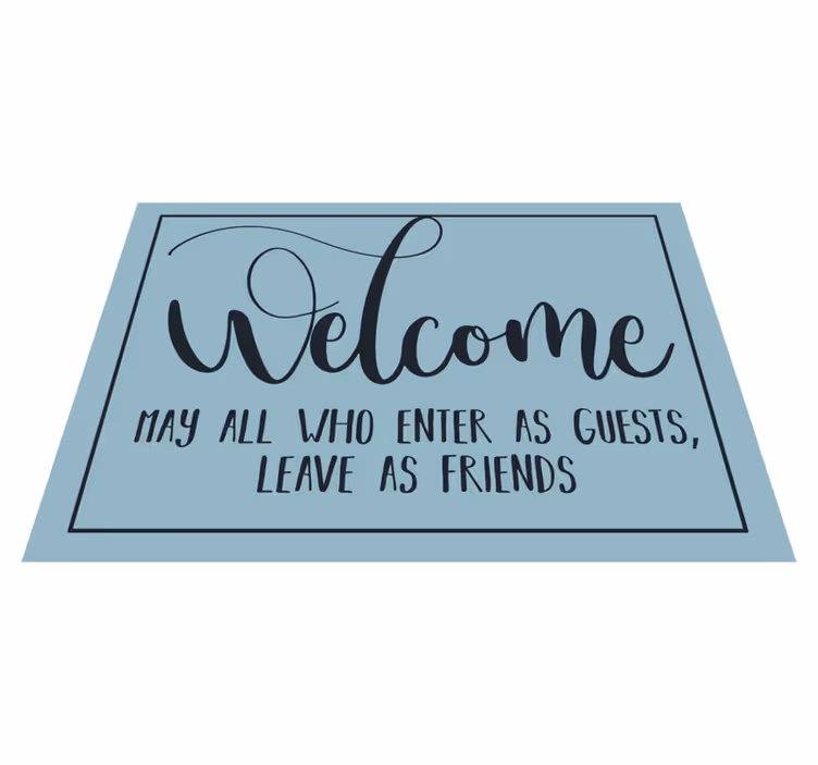 May all guests be friends entrance hall rug - TenStickers