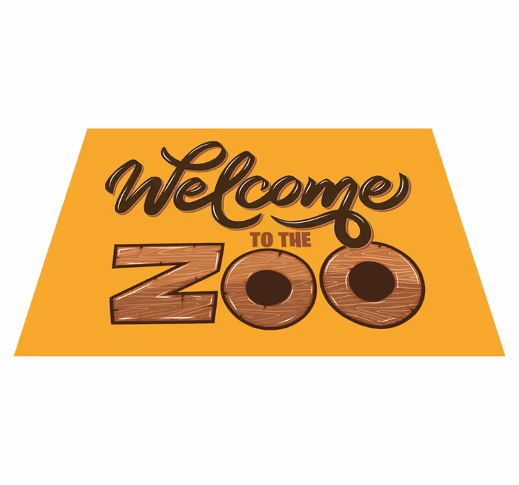 Welcome To Zoo custom floor mat - TenStickers