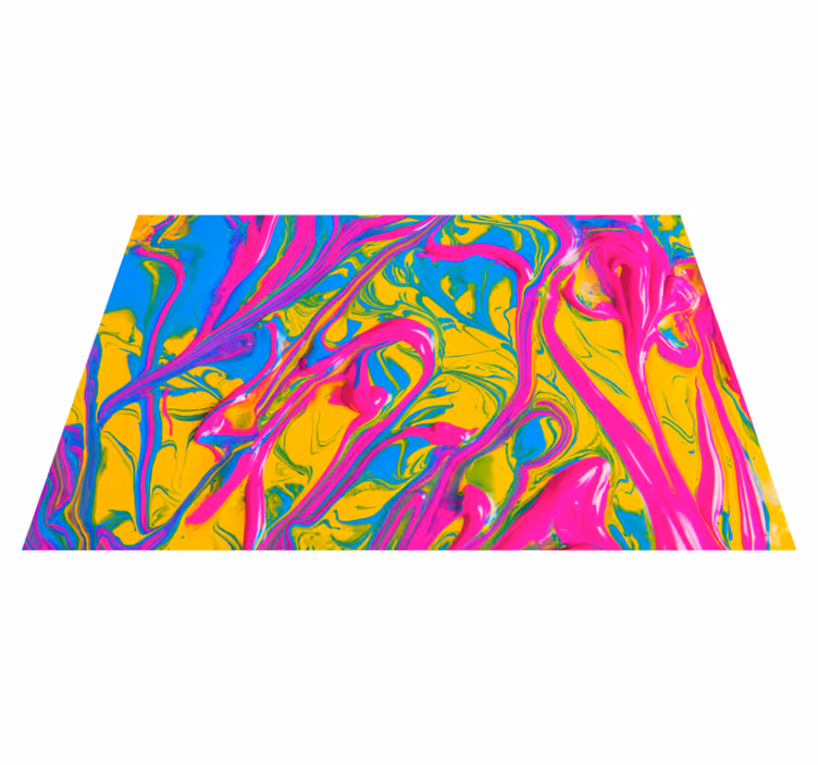 Vibrant Swirl Patterns modern rug - TenStickers