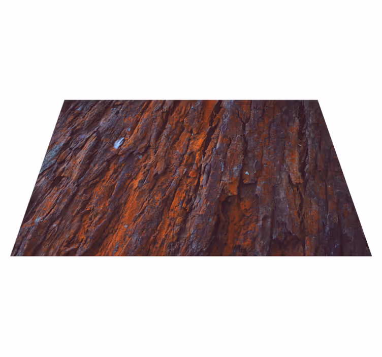 Rustic bark wood effect rug - TenStickers