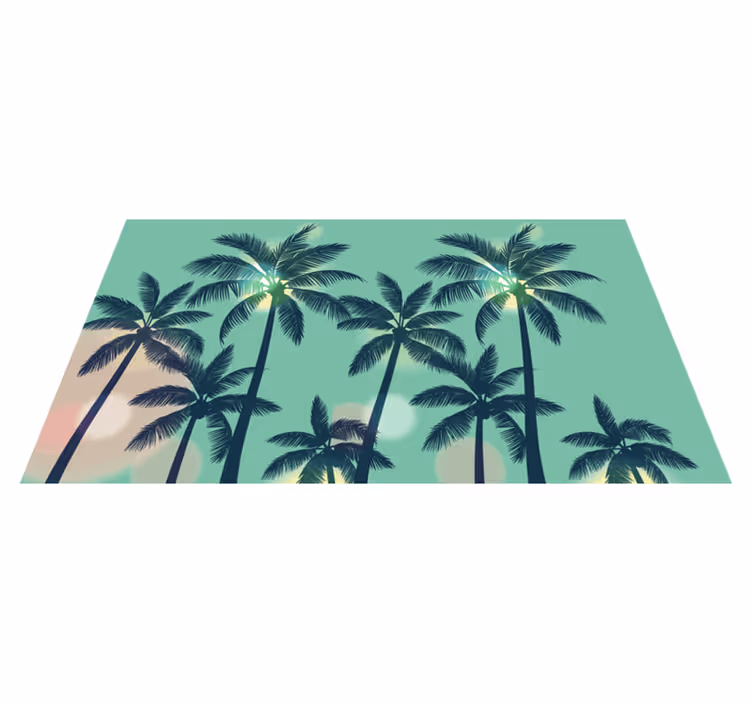 Palm Tree Vibes nature rug - TenStickers